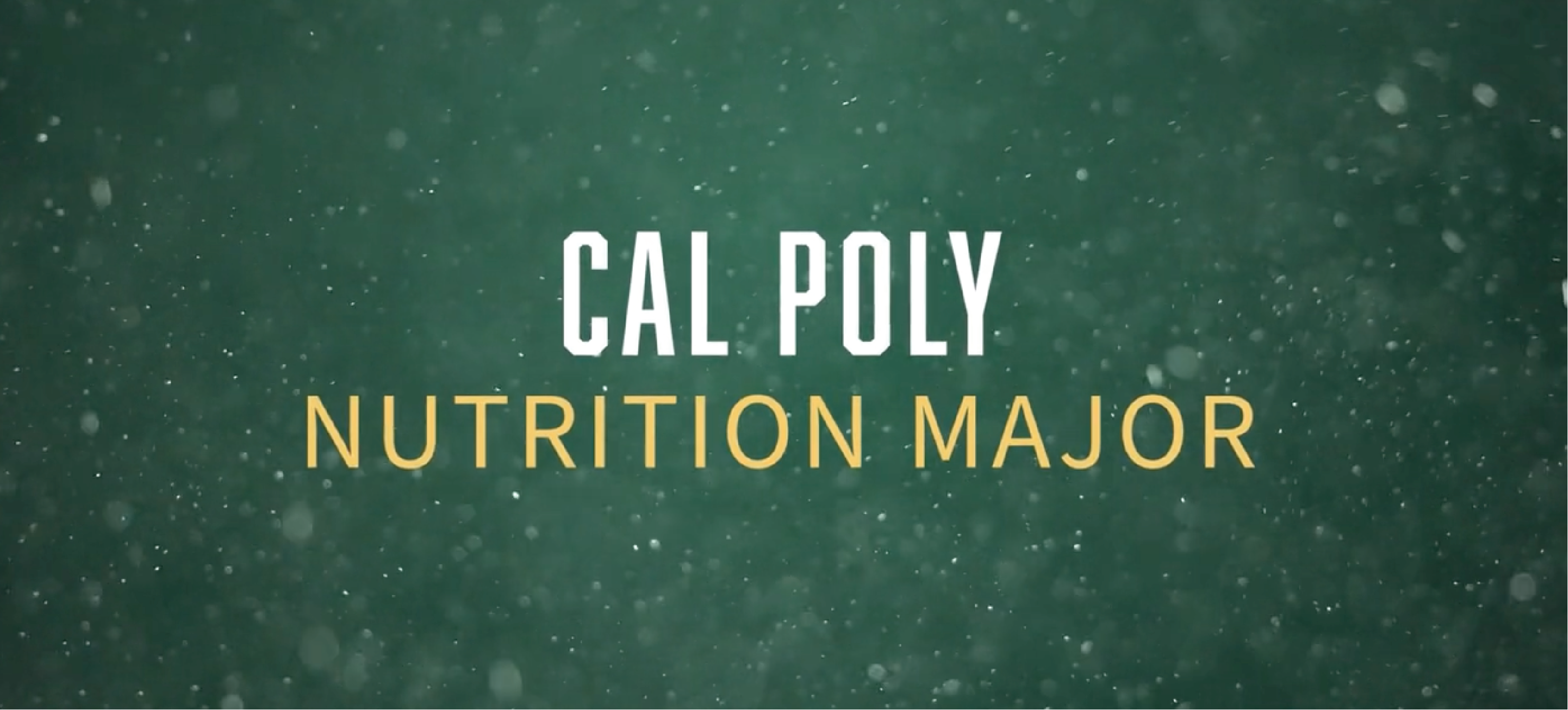 Food Science and Nutrition Department Food Science & Nutrition Cal